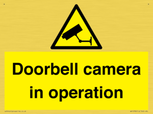 Doorbell camera in operation